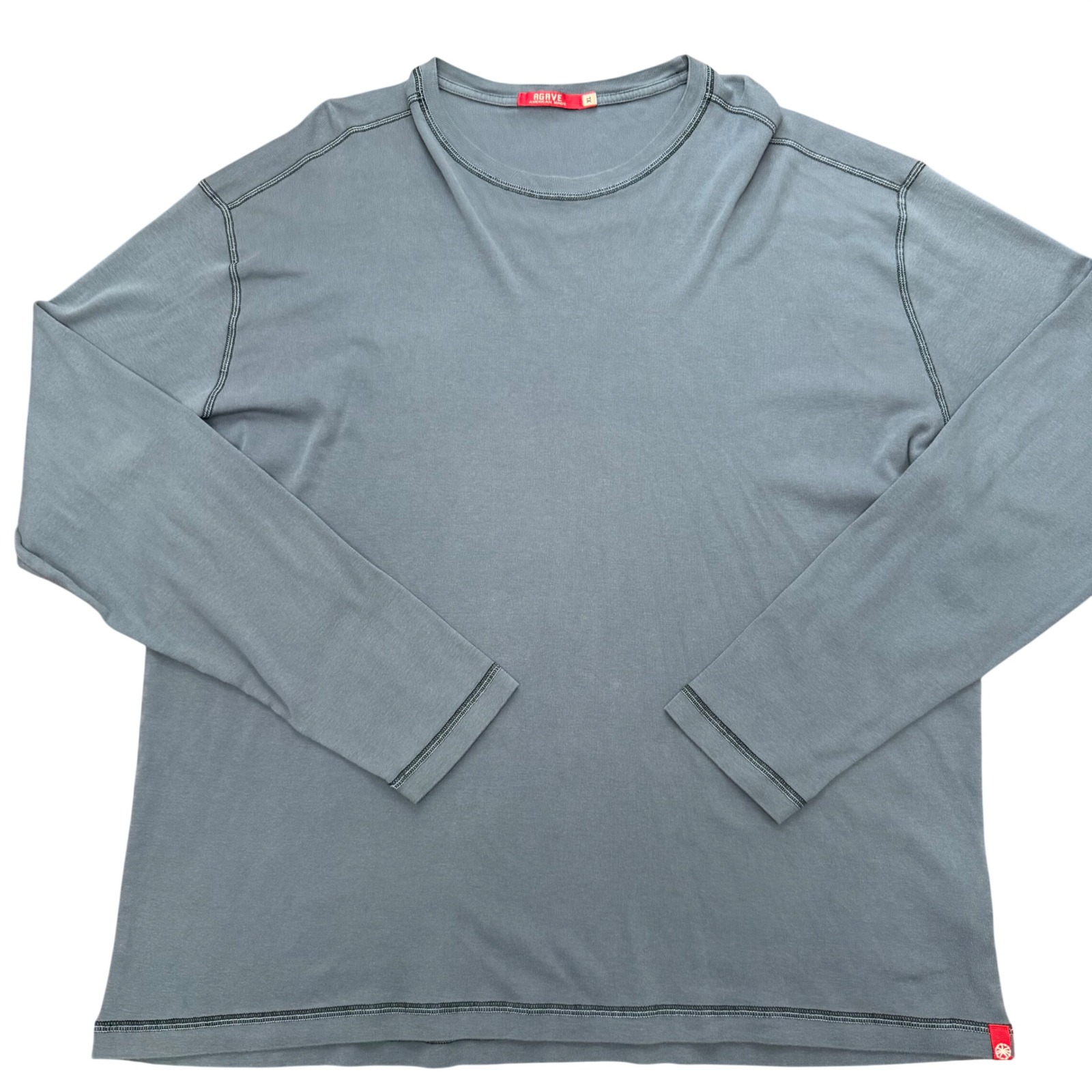 Agave Long Sleeve T-Shirt Mens Xl Gray Anchorage Agavelux Cotton Made In Usa